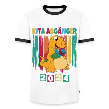 Daycare Leavers 2024 School Enrollment 2024 - Men's Ringer Shirt - white/black - Front - AI Model Female 172 light (172cm) & AI Model Male 178 dark (178cm)