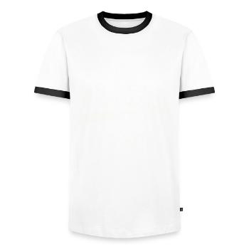 Légende Juin 1999 Millésime 1999 Anniversaire 1999 - T-shirt contrasté Homme - blanc/noir - Devant - AI Model Female 172 light (172cm) & AI Model Male 178 dark (178cm)