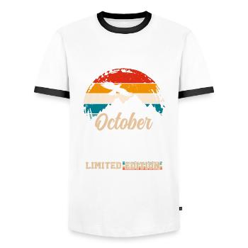 85th Birthday Legend October 1939 Volume 39 - Men's Ringer Shirt - white/black - Front - AI Model Female 172 light (172cm) & AI Model Male 178 dark (178cm)