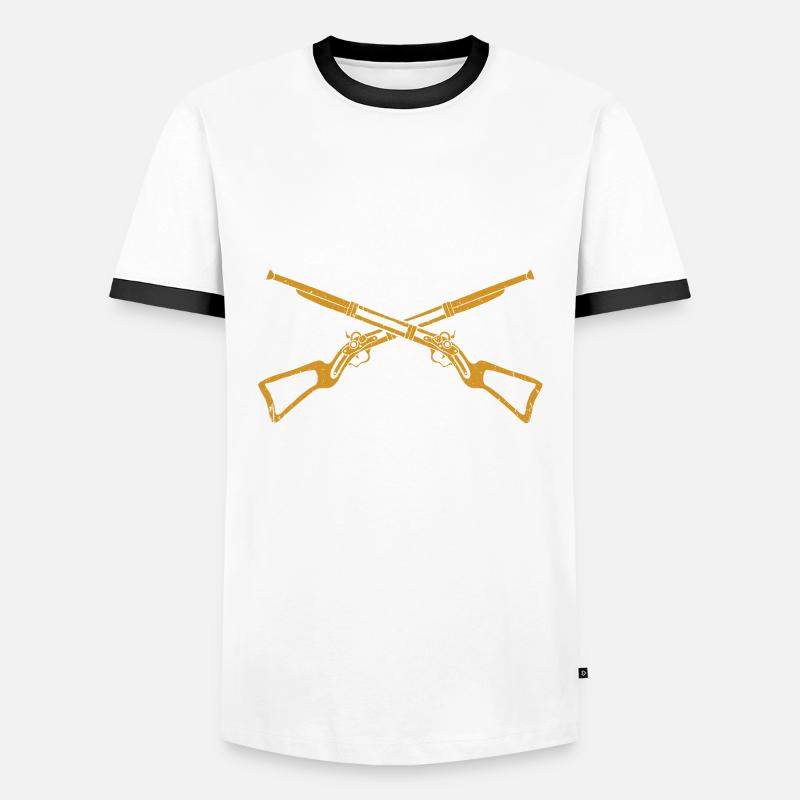 Vorderlader Muzzleloader Muzzle Loading - Men's Ringer Shirt - white/black