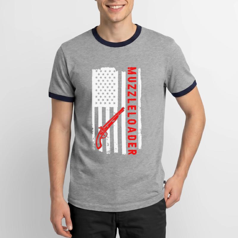 Vorderlader Muzzleloader Muzzle Loading Männer Kontrast-T-Shirt