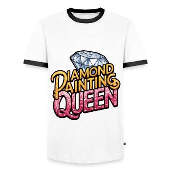 Diamond Painting Diamond Painter - Männer Kontrast-T-Shirt - Weiß/Schwarz - Vorne - AI Model Female 172 light (172cm) & AI Model Male 178 dark (178cm)