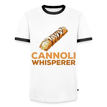 Cannoli Cannolo - Männer Kontrast-T-Shirt - Weiß/Schwarz - Vorne - AI Model Female 172 light (172cm) & AI Model Male 178 dark (178cm)