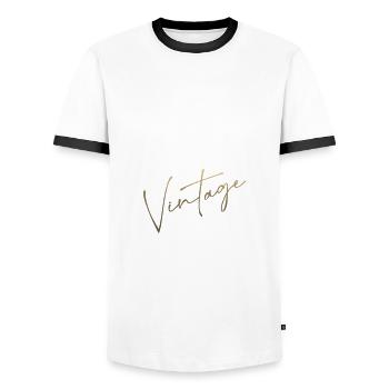 65. Geburtstag Original Jahrgang 1960 - Männer Kontrast-T-Shirt - Weiß/Schwarz - Vorne - AI Model Female 172 light (172cm) & AI Model Male 178 dark (178cm)