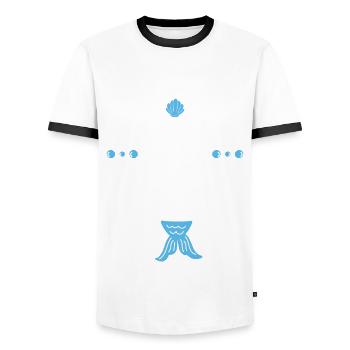 Instant Mermaid Just Add Water - Männer Kontrast-T-Shirt - Weiß/Schwarz - Vorne - AI Model Female 172 light (172cm) & AI Model Male 178 dark (178cm)