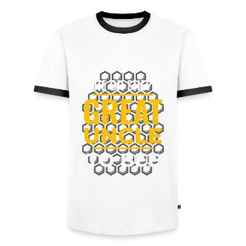 Il ou elle grand-oncle à bee grand-oncle - T-shirt contrasté Homme - blanc/noir - Devant - AI Model Female 172 light (172cm) & AI Model Male 178 dark (178cm)