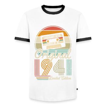 Vintage 1941 - idée cadeau d’anniversaire rétro 83e - T-shirt contrasté Homme - blanc/noir - Devant - AI Model Female 172 light (172cm) & AI Model Male 178 dark (178cm)