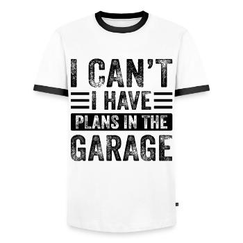 Funny Garage Sayings Car Mechanic repair cars - Men's Ringer Shirt - white/black - Front - AI Model Female 172 light (172cm) & AI Model Male 178 dark (178cm)