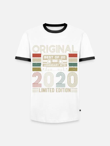 Millésime légendaire 2020 - T-shirt contrasté Homme - blanc/noir