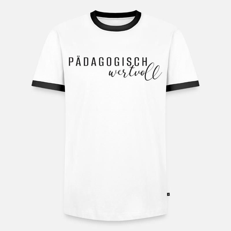 Pedagogically valuable - Men's Ringer Shirt - white/black