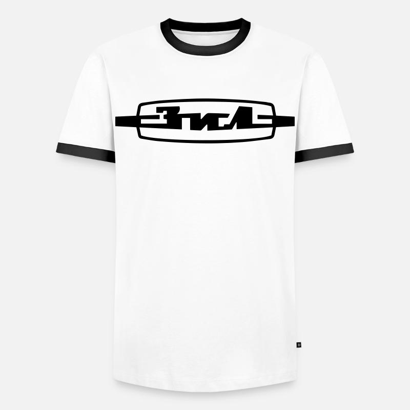 ZIL - Männer Kontrast-T-Shirt - Weiß/Schwarz