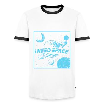 Science, nerd, physique, cadeau, idée cadeau - T-shirt contrasté Homme - blanc/noir - Devant - AI Model Female 172 light (172cm) & AI Model Male 178 dark (178cm)