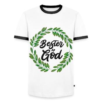 Bester Göd bester Onkel Patenonkel Österreich - Männer Kontrast-T-Shirt - Weiß/Schwarz - Vorne - AI Model Female 172 light (172cm) & AI Model Male 178 dark (178cm)