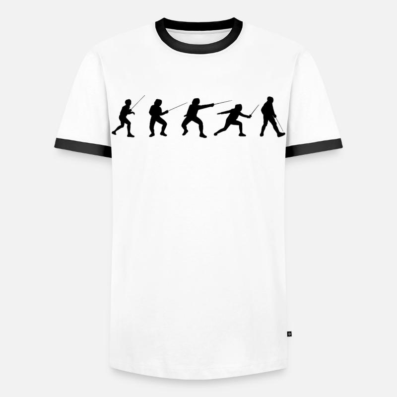 Fencing Tactics - Men's Ringer Shirt - white/black