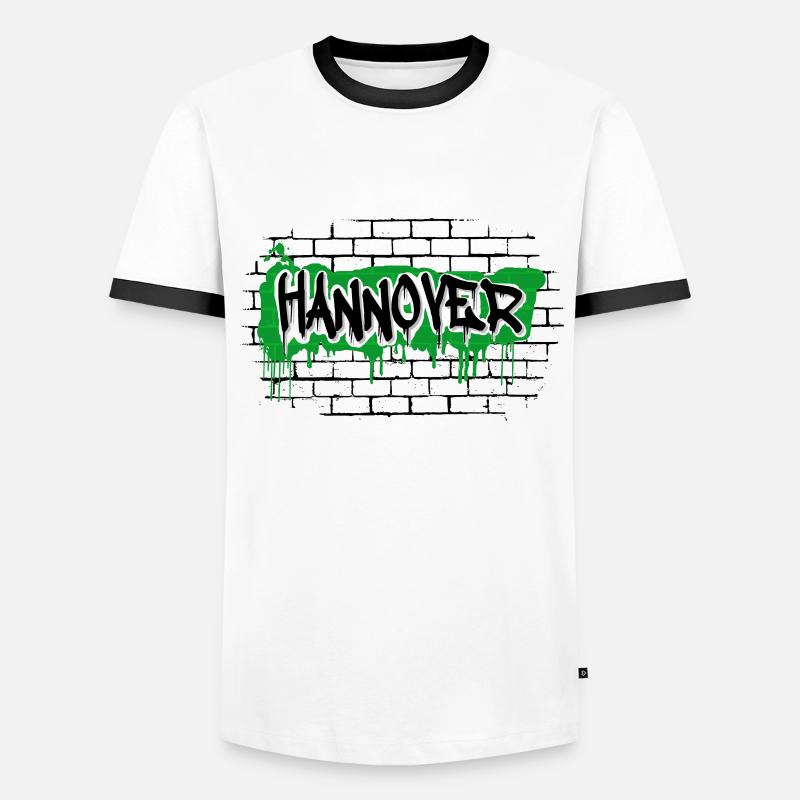 Hanover - Men's Ringer Shirt - white/black