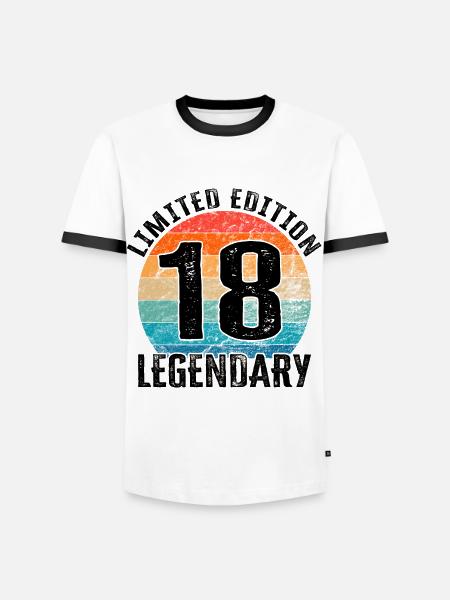 Happy Birthday - 18th birthday - Men's Ringer Shirt - white/black