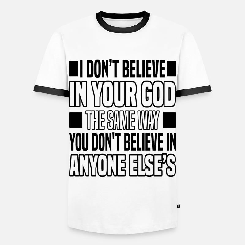 Atheismus - Männer Kontrast-T-Shirt - Weiß/Schwarz