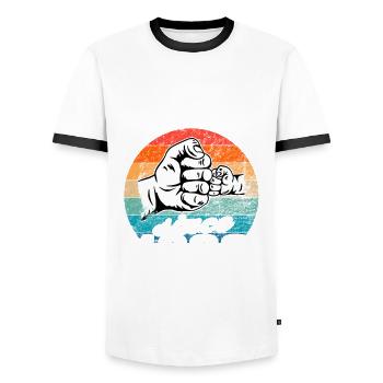 Bester Papa der Welt seit 1999 Vatertag - Männer Kontrast-T-Shirt - Weiß/Schwarz - Vorne - AI Model Female 172 light (172cm) & AI Model Male 178 dark (178cm)
