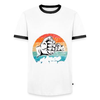 Bester Papa der Welt seit 1978 Vatertag - Männer Kontrast-T-Shirt - Weiß/Schwarz - Vorne - AI Model Female 172 light (172cm) & AI Model Male 178 dark (178cm)