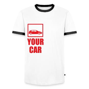 Paramedic gift - Men's Ringer Shirt - white/black - Front - AI Model Female 172 light (172cm) & AI Model Male 178 dark (178cm)