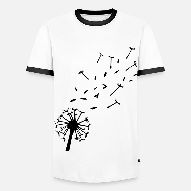 Dandelion - Men's Ringer Shirt - white/black