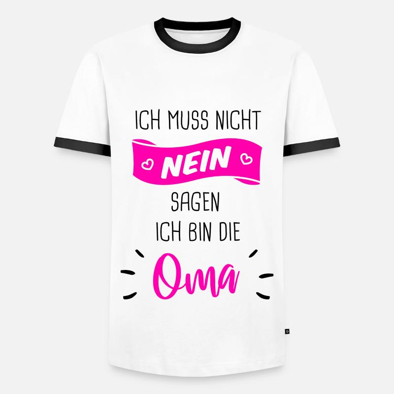 Oma Geschenk - Männer Kontrast-T-Shirt - Weiß/Schwarz