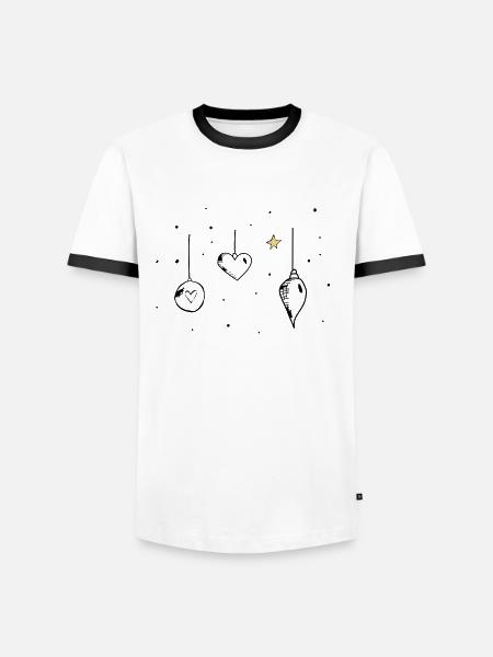 Weihnachten - Männer Kontrast-T-Shirt - Weiß/Schwarz