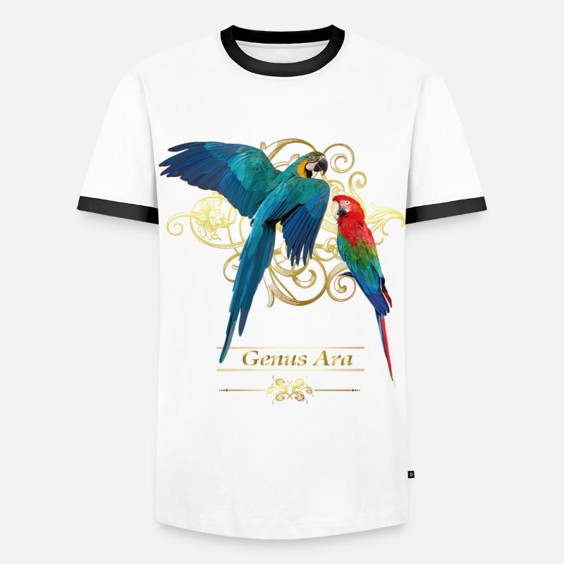 Aras - Männer Kontrast-T-Shirt - Weiß/Schwarz
