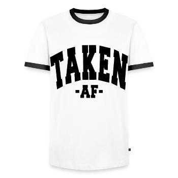 PRIS AF SAINT-VALENTIN EN DISANT FEMMES HOMMES - T-shirt contrasté Homme - blanc/noir - Devant - AI Model Female 172 light (172cm) & AI Model Male 178 dark (178cm)