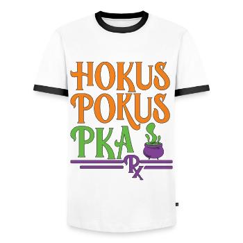 PKA Halloween - T-shirt contrasté Homme - blanc/noir - Devant - AI Model Female 172 light (172cm) & AI Model Male 178 dark (178cm)