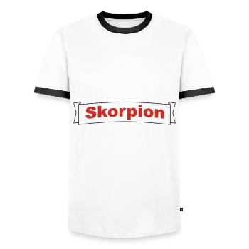 Astrologie Horoskop - Skorpion - Männer Kontrast-T-Shirt - Weiß/Schwarz - Vorne - AI Model Female 172 light (172cm) & AI Model Male 178 dark (178cm)