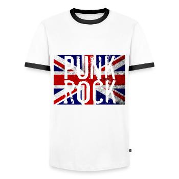 rocker punk rock punker punk - Men's Ringer Shirt - white/black - Front - AI Model Female 172 light (172cm) & AI Model Male 178 dark (178cm)