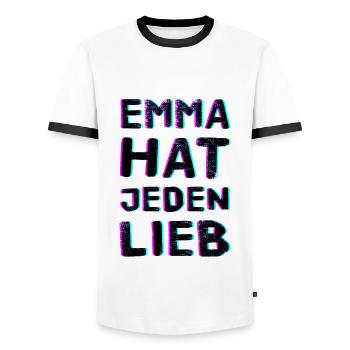 Anti Nazi Techno Spruch - Männer Kontrast-T-Shirt - Weiß/Schwarz - Vorne - AI Model Female 172 light (172cm) & AI Model Male 178 dark (178cm)