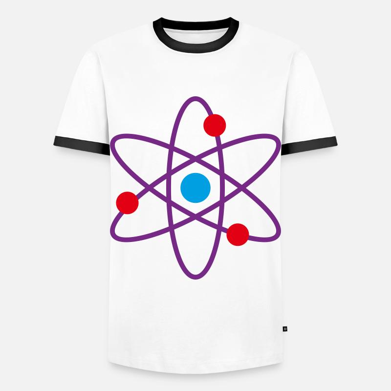 Atom Physics Symbol - Men's Ringer Shirt - white/black