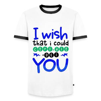 Sarcastique Wish I Could CTRL ALT DEL YOU Sarcasme - T-shirt contrasté Homme - blanc/noir - Devant - AI Model Female 172 light (172cm) & AI Model Male 178 dark (178cm)