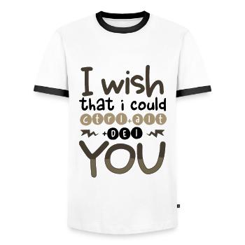 Sarcastique Wish I Could CTRL ALT DEL YOU Sarcasme - T-shirt contrasté Homme - blanc/noir - Devant - AI Model Female 172 light (172cm) & AI Model Male 178 dark (178cm)