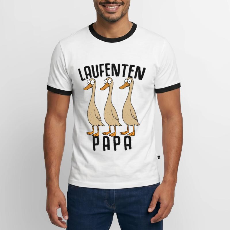 Canards Papa Élevage de canards Canards Élevage de canards T-shirt contrasté Homme