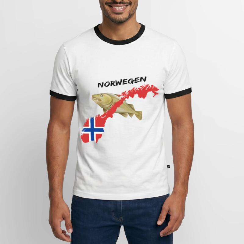norway cod card cod hunter gift Men's Ringer Shirt