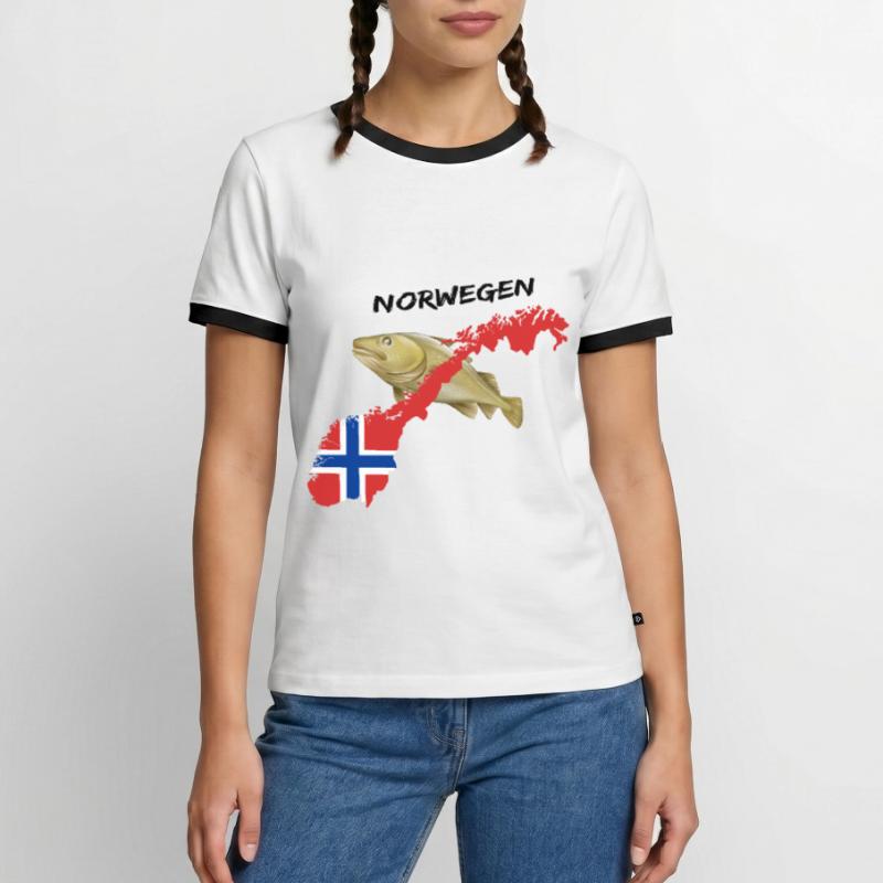 norway cod card cod hunter gift Men's Ringer Shirt