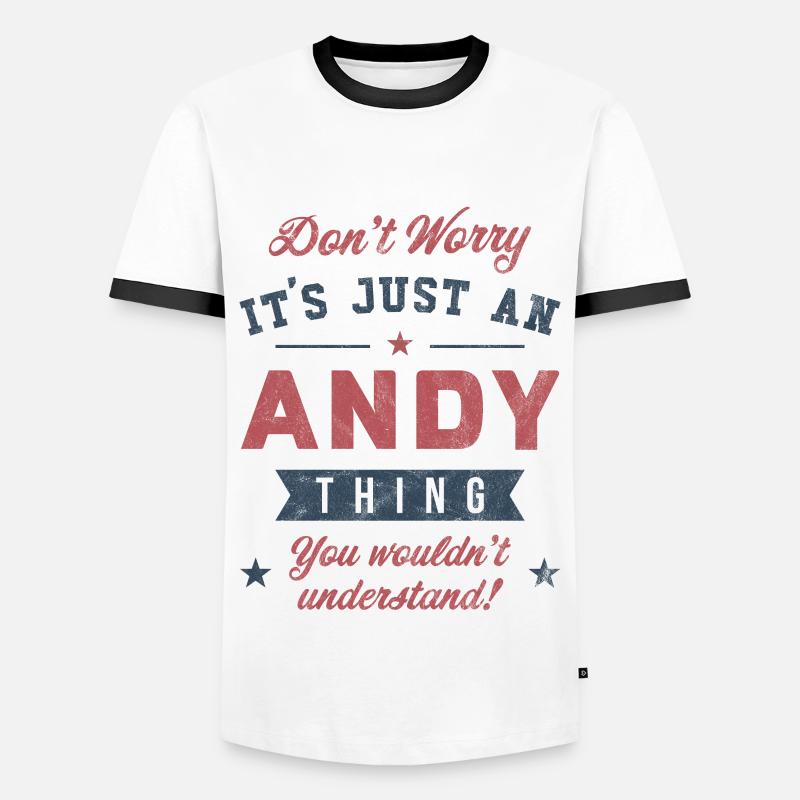 Es ist eine Andy-Sache - Männer Kontrast-T-Shirt - Weiß/Schwarz
