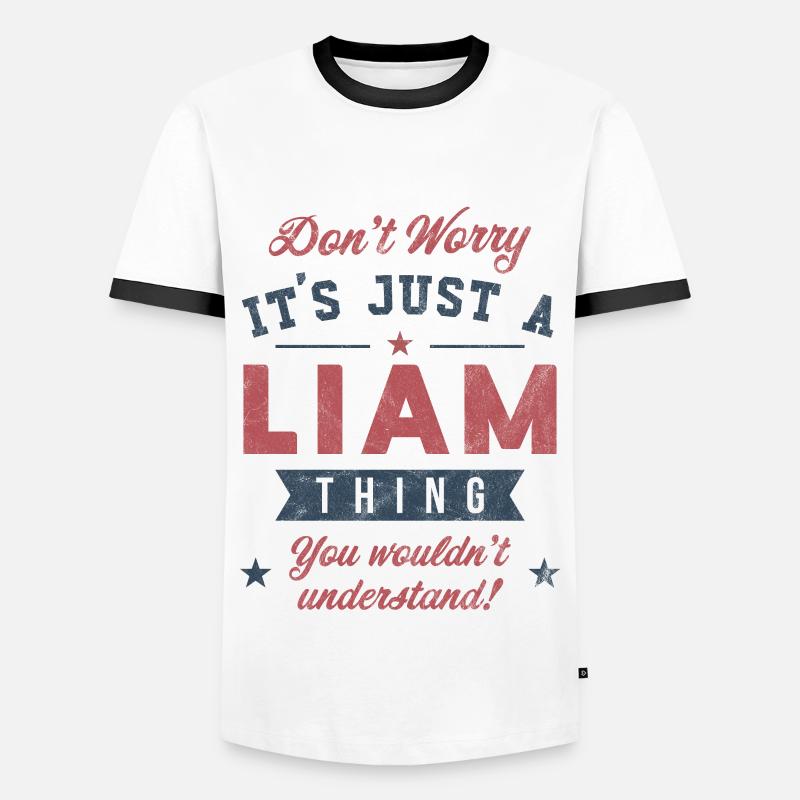 Its a Liam thing - Men's Ringer Shirt - white/black