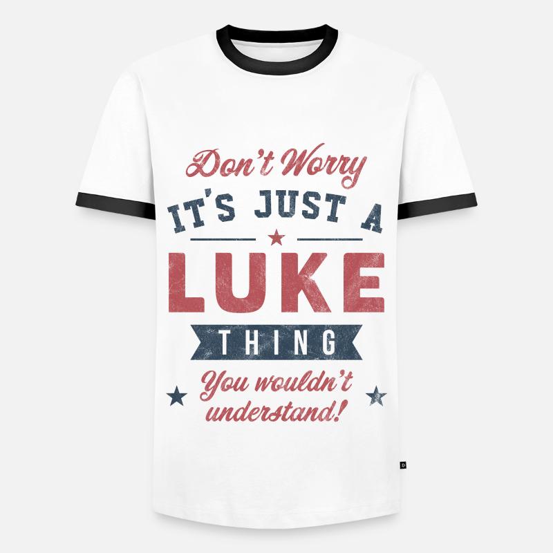 Its a Luke thing - Men's Ringer Shirt - white/black