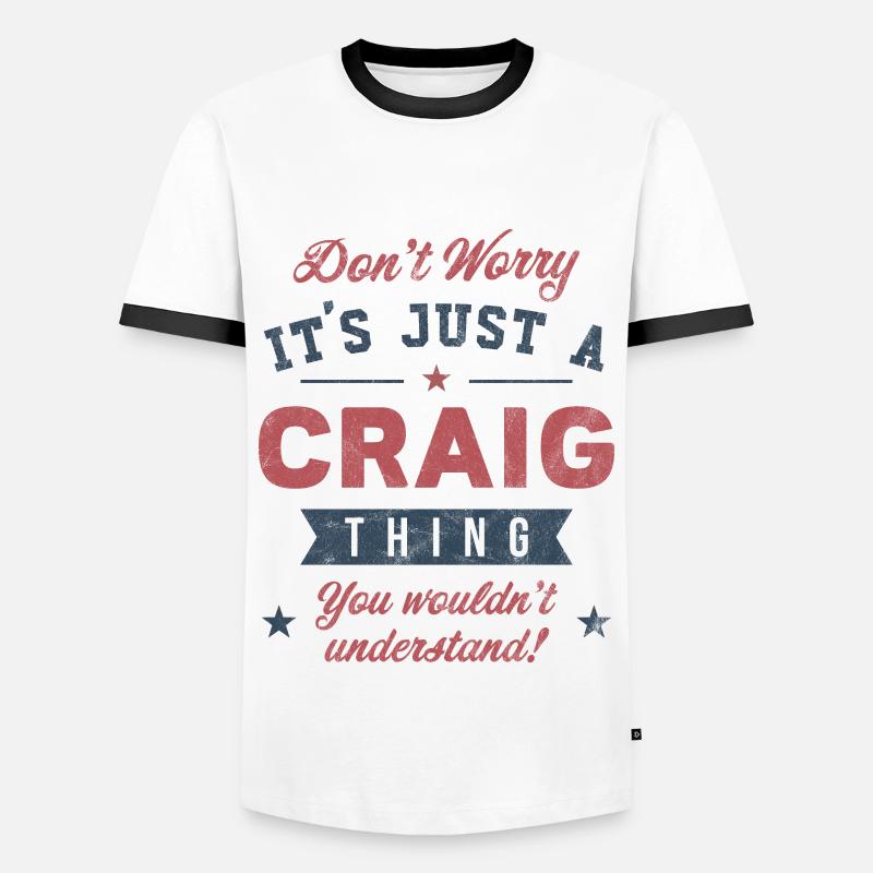 Es ist eine Craig-Sache - Männer Kontrast-T-Shirt - Weiß/Schwarz