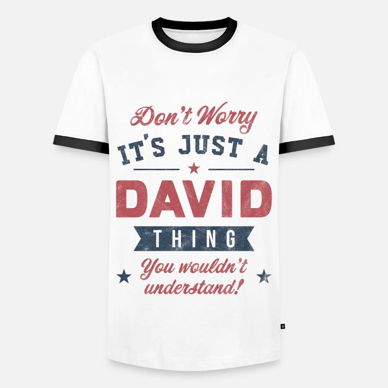 Es ist eine David-Sache - Männer Kontrast-T-Shirt - Weiß/Schwarz