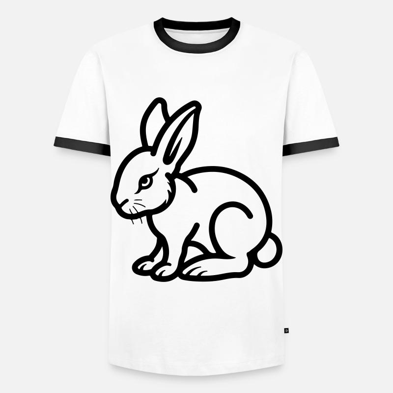 Bunny Easter - Men's Ringer Shirt - white/black