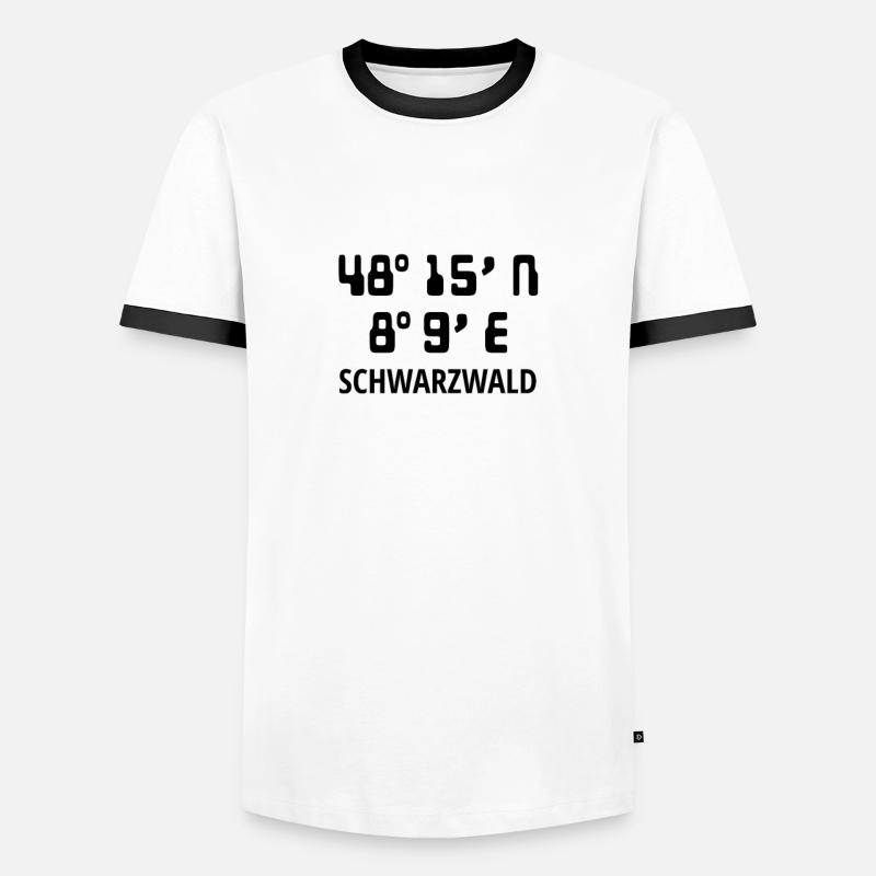 black forest - Men's Ringer Shirt - white/black