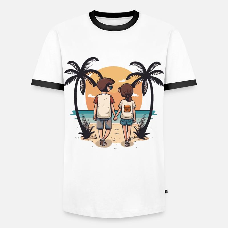 Romantic Getaway - Men's Ringer Shirt - white/black
