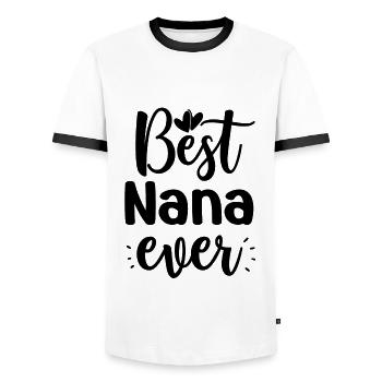Best Nana Grandpa Switzerland Grandpa Swiss - Men's Ringer Shirt - white/black - Front - AI Model Female 172 light (172cm) & AI Model Male 178 dark (178cm)