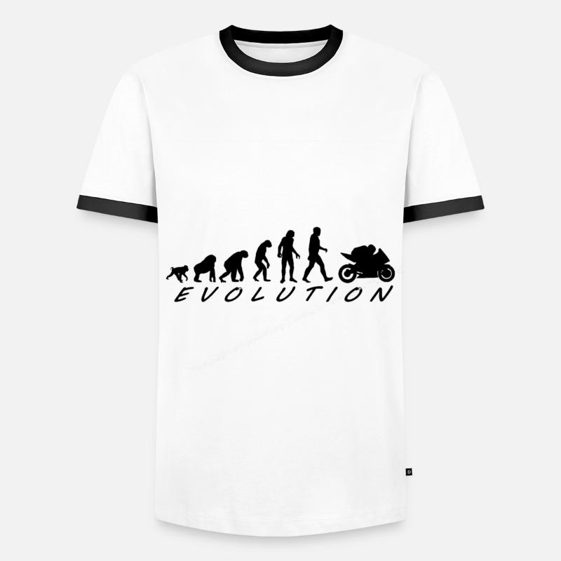 Evolution - Men's Ringer Shirt - white/black