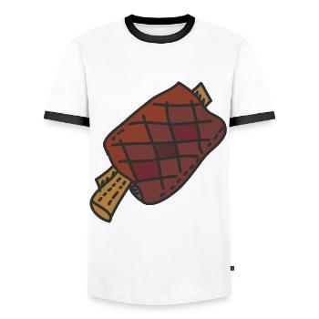 Knuckle - Men's Ringer Shirt - white/black - Front - AI Model Female 172 light (172cm) & AI Model Male 178 dark (178cm)